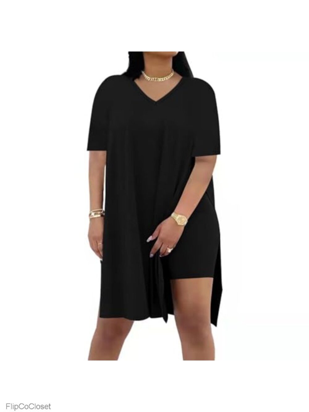 Plus Size 2 Piece Outfit High Waisted Biker Shorts Set Oversized Tee Lounge